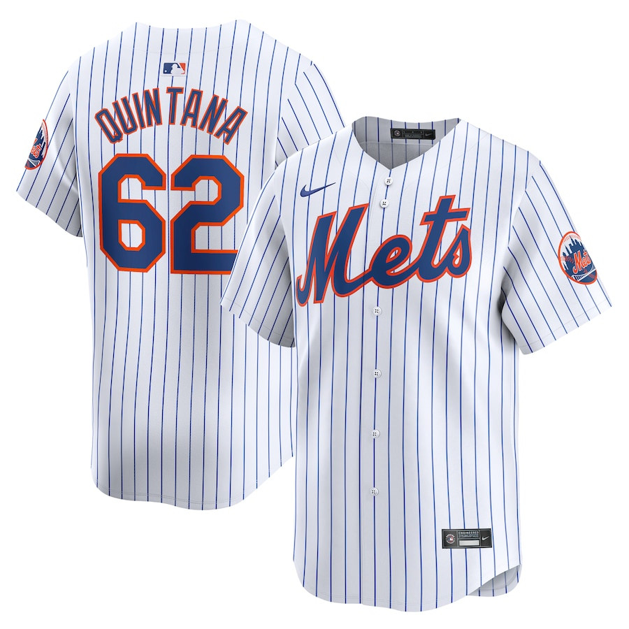Jose Quintana 62 New York Mets Home Limited Player Men Jersey - White 