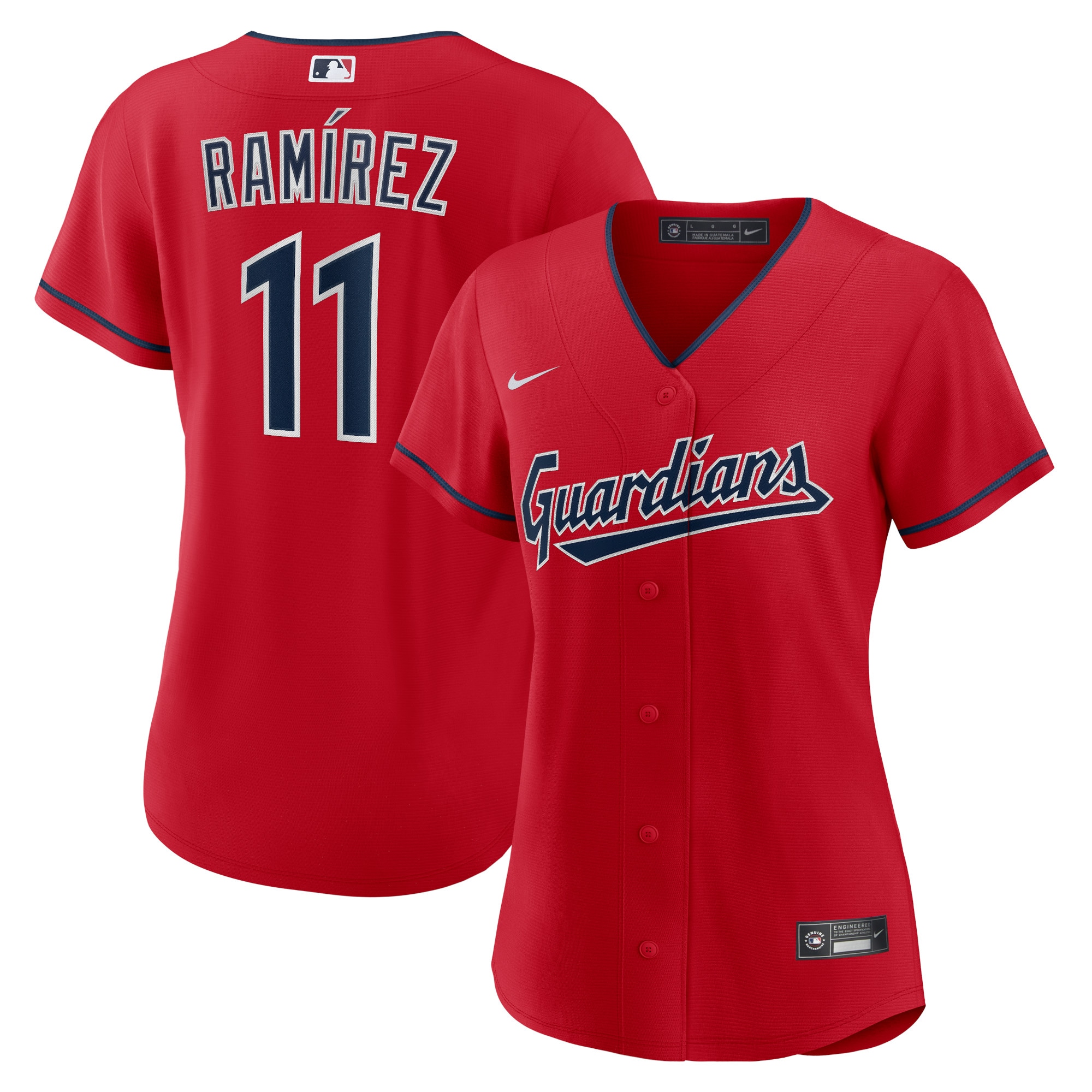 Jose Ramirez Cleveland Guardians Women’s Alternate Replica Player Jersey – Red