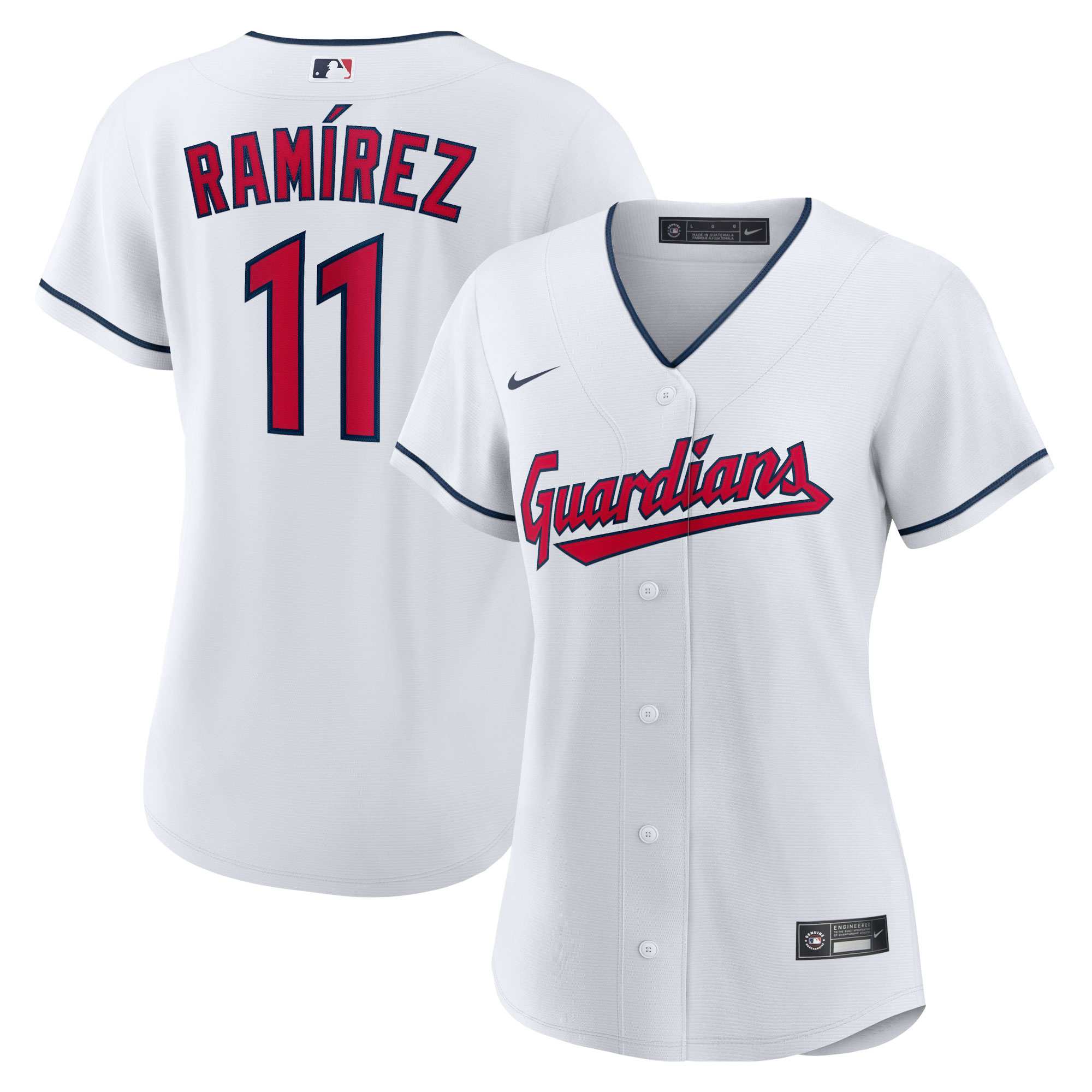 Jose Ramirez Cleveland Guardians Women’s Home Replica Player Jersey – White