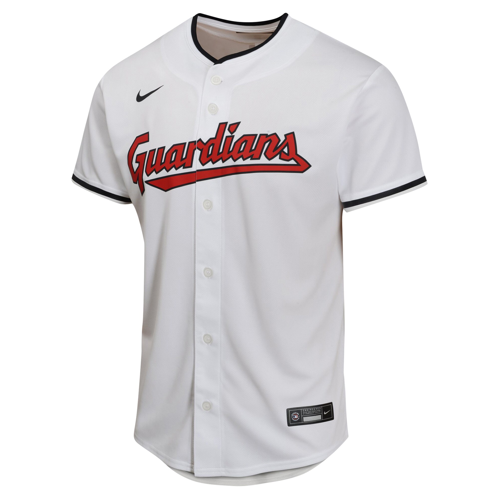 Alternative view of Jose Ramirez Cleveland Guardians Youth Home Game Player Jersey - White