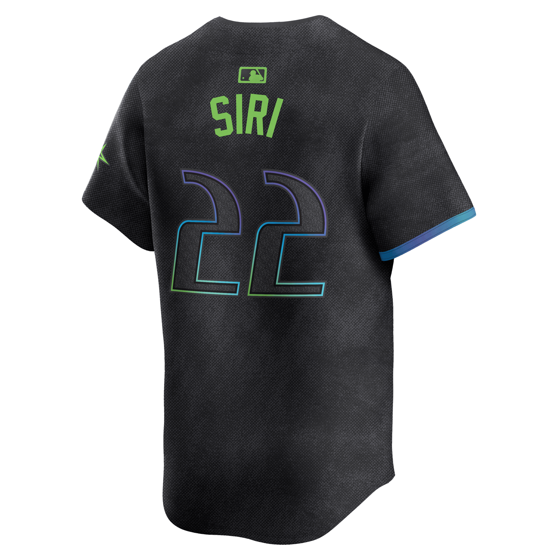 Alternative view of Jose Siri 22 Tampa Bay Rays 2024 City Connect Limited Men Jersey - Charcoal - JS691 
