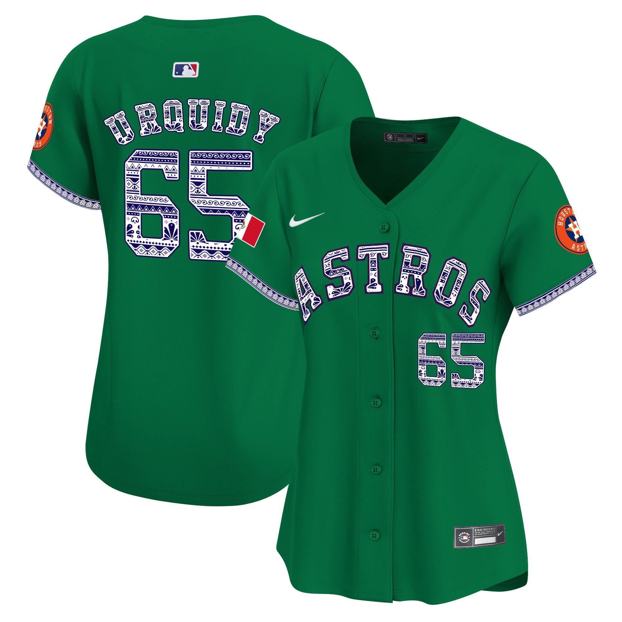 Jose Urquidy 65 Houston Astros Mexico Women Jersey - Green 