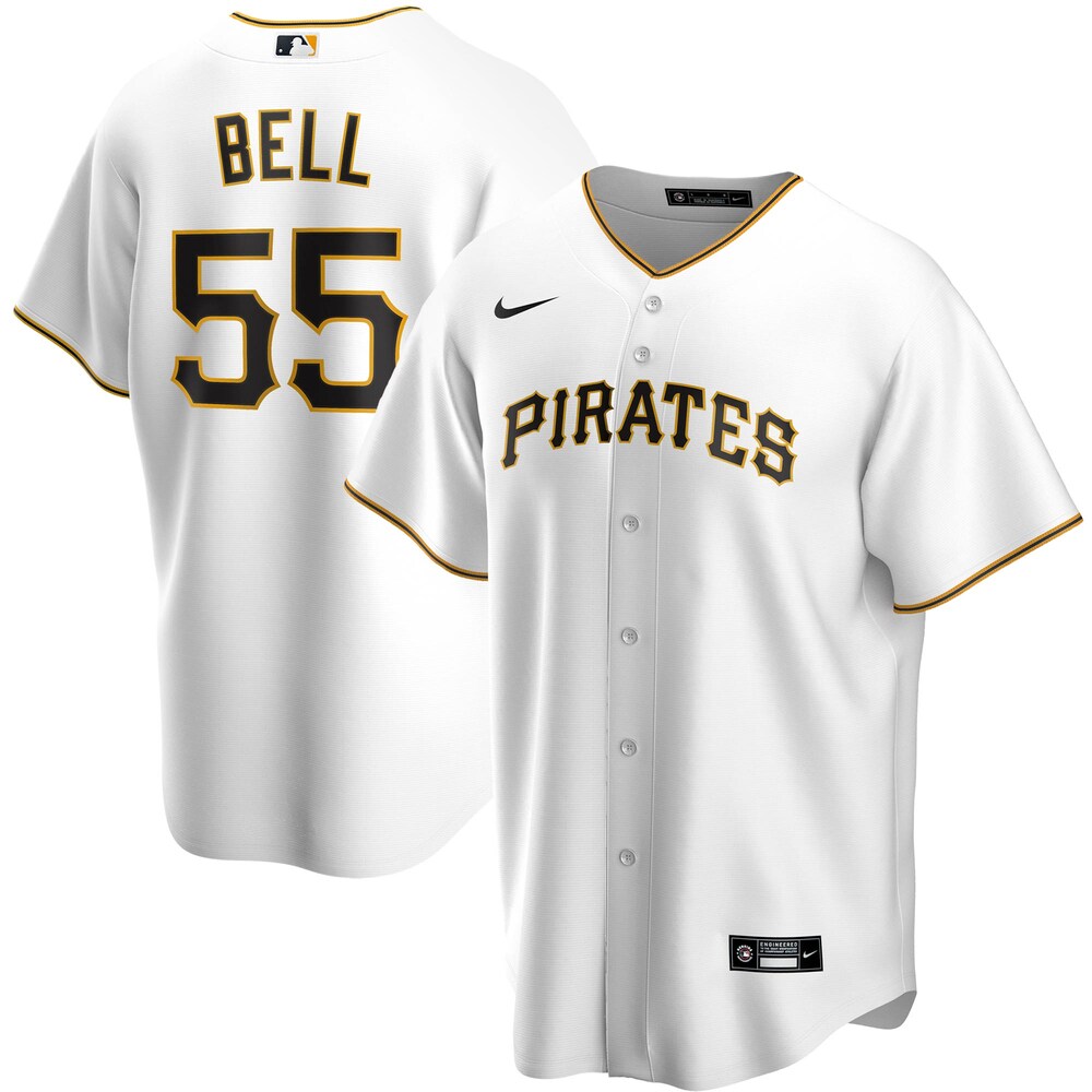 Josh Bell Pittsburgh Pirates Home 2020 Player Jersey - White Color