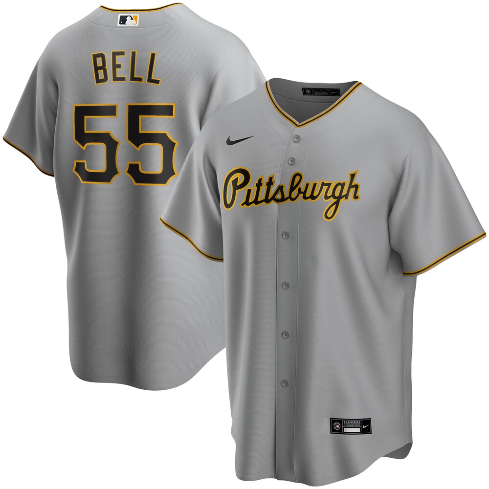 Josh Bell Pittsburgh Pirates Road 2020 Player Jersey - Gray