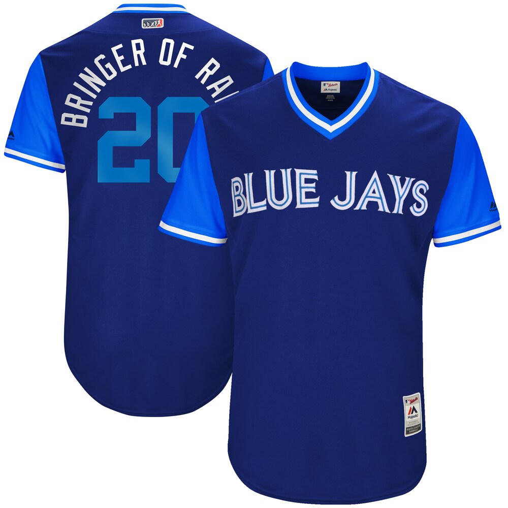 Josh Donaldson "bringer Of Rain" Toronto Blue Jays Majestic 2017 Little League World Series Players Weekend Classic Jersey - Light Blue/royal