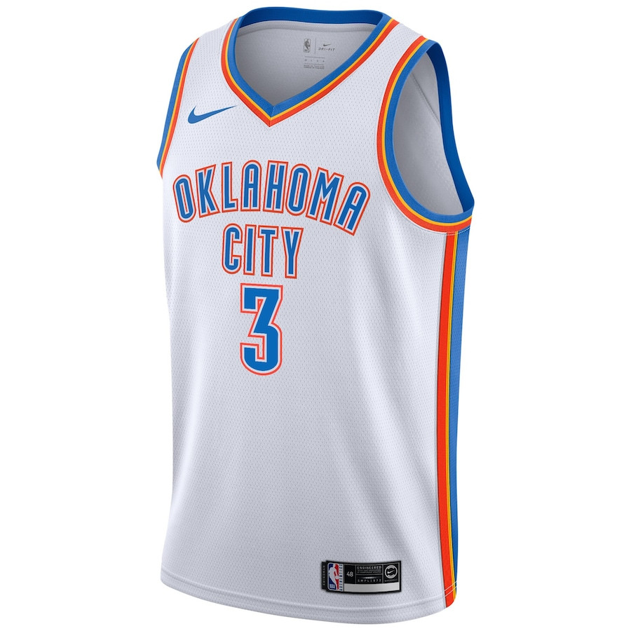 Alternative view of Josh Giddey 3 Oklahoma City Thunder Unisex Swingman Jersey - Association Edition - White - JS475 