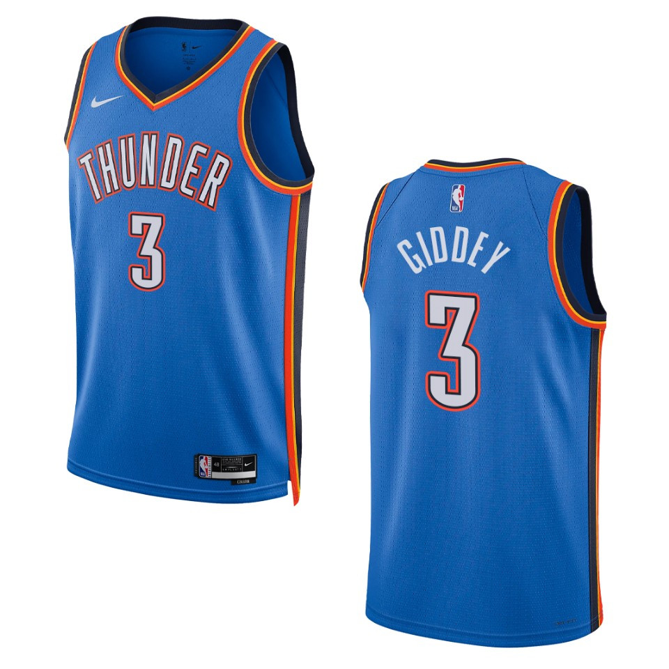 Josh Giddey Blue Icon Edition 2022-23 Oklahoma City Thunder Swingman Jersey