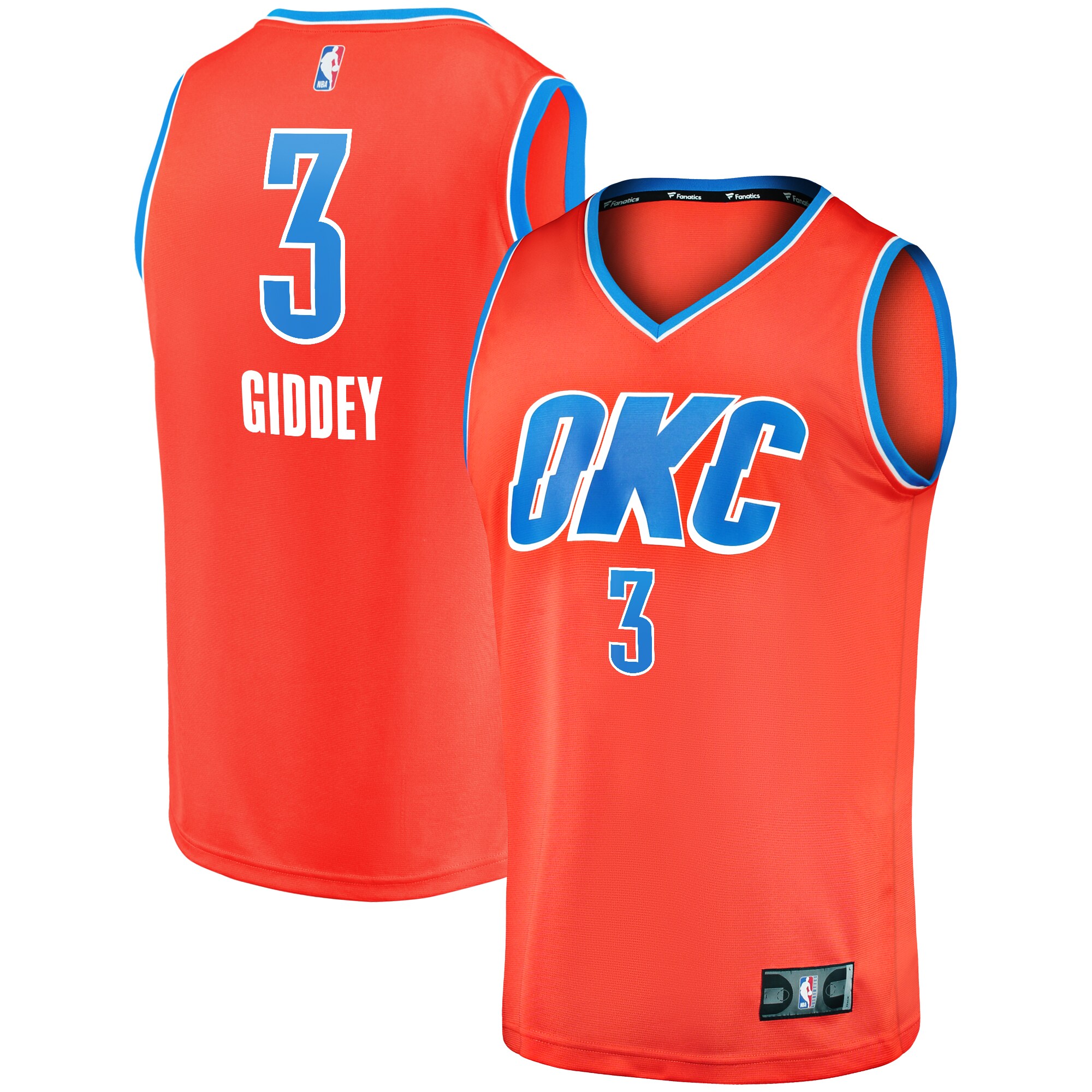Josh Giddey Oklahoma City Thunder Fanatics Youth Fast Break Replica Player Jersey - Statement Edition - Orange