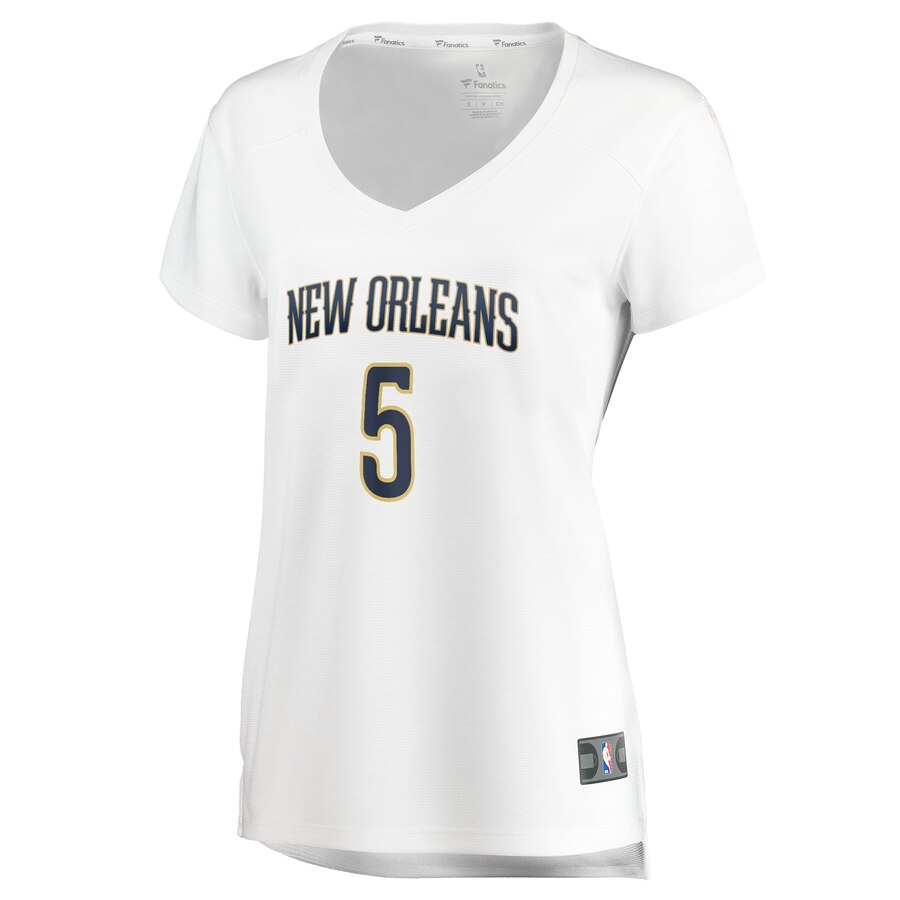 Alternative view of Josh Gray New Orleans Pelicans Fanatics Branded Women's Fast Break Player Jersey - Association Edition - White