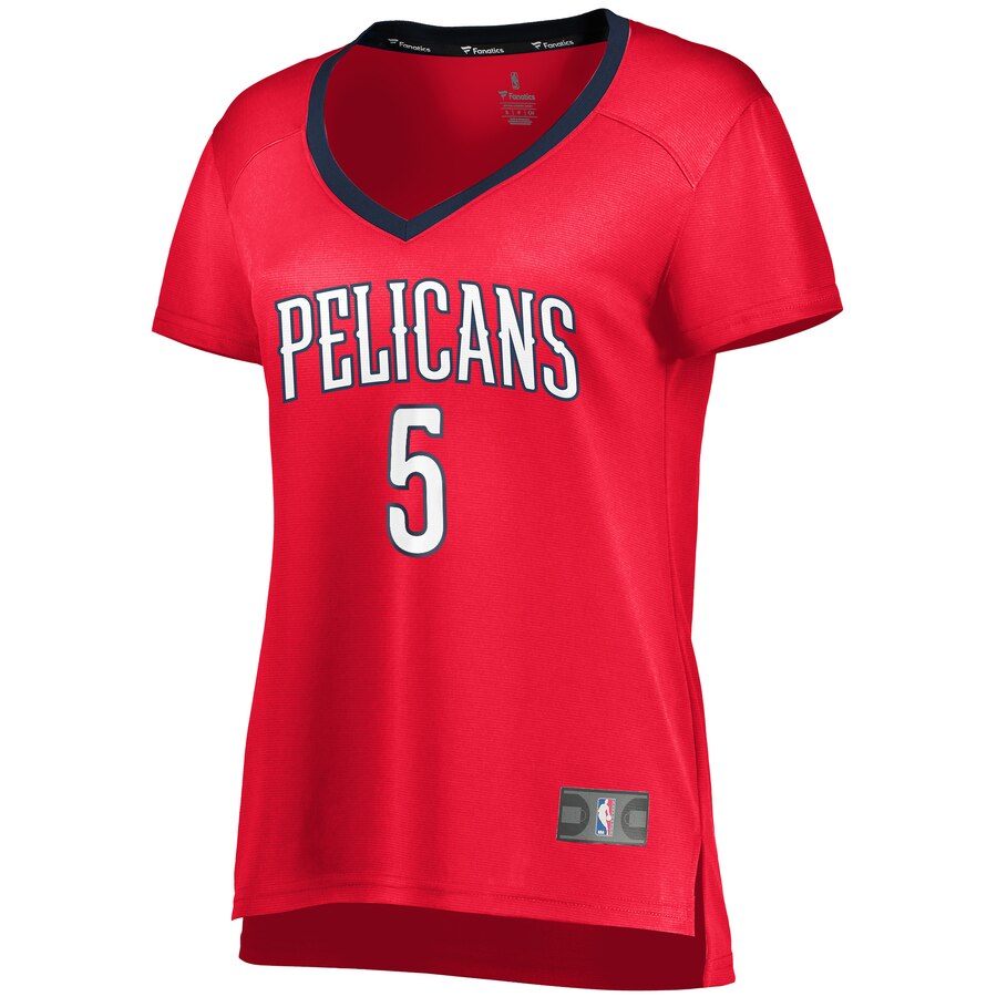 Alternative view of Josh Gray New Orleans Pelicans Fanatics Branded Women's Fast Break Player Jersey - Statement Edition - Red