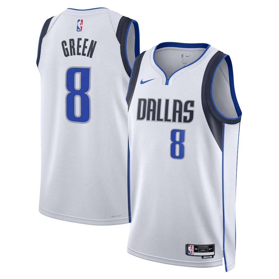 Josh Green 8 Dallas Mavericks Unisex Swingman Jersey - Association Edition - White - JS416 