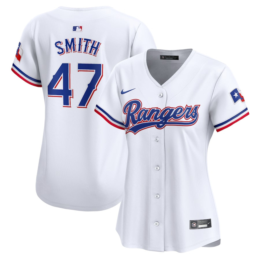 Josh H. Smith 47 Texas Rangers Women Home Limited Player Jersey - White - JS624 