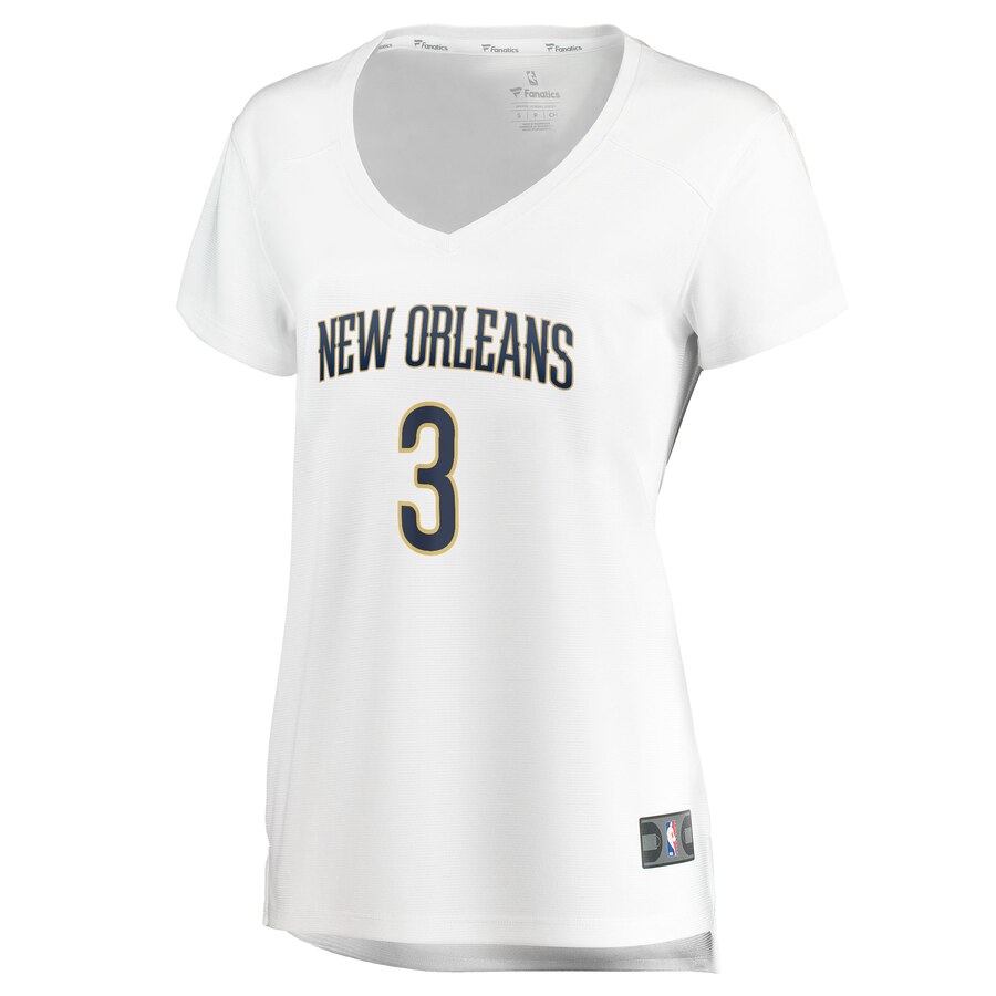 Alternative view of Josh Hart New Orleans Pelicans Fanatics Branded Women's Fast Break Replica Jersey White - Association Edition
