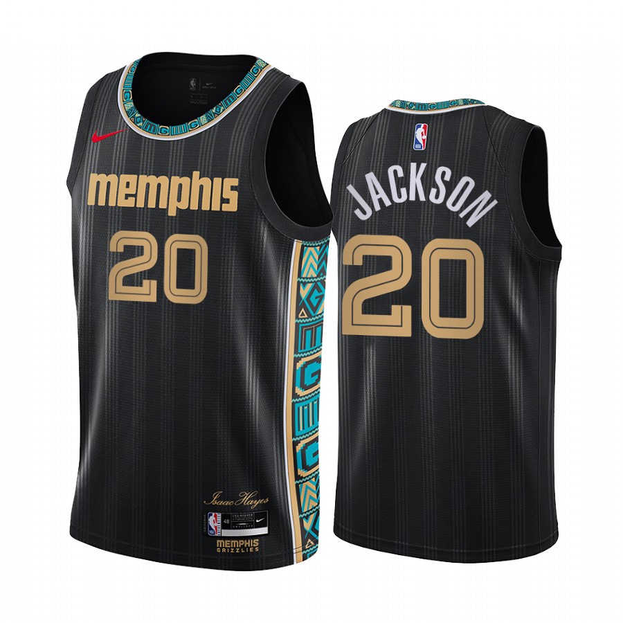 Josh Jackson Memphis Grizzlies 2020-21 Black City Jersey New Uniform