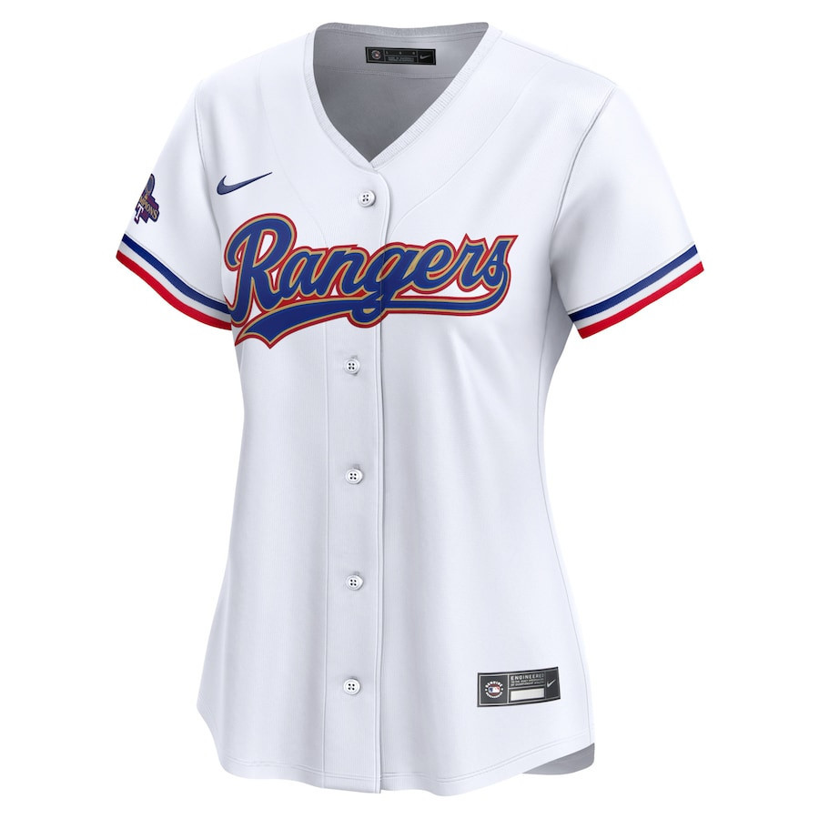 Alternative view of Josh Jung 6 Texas Rangers 2024 Gold Collection Limited Jersey - Women White - JS431 