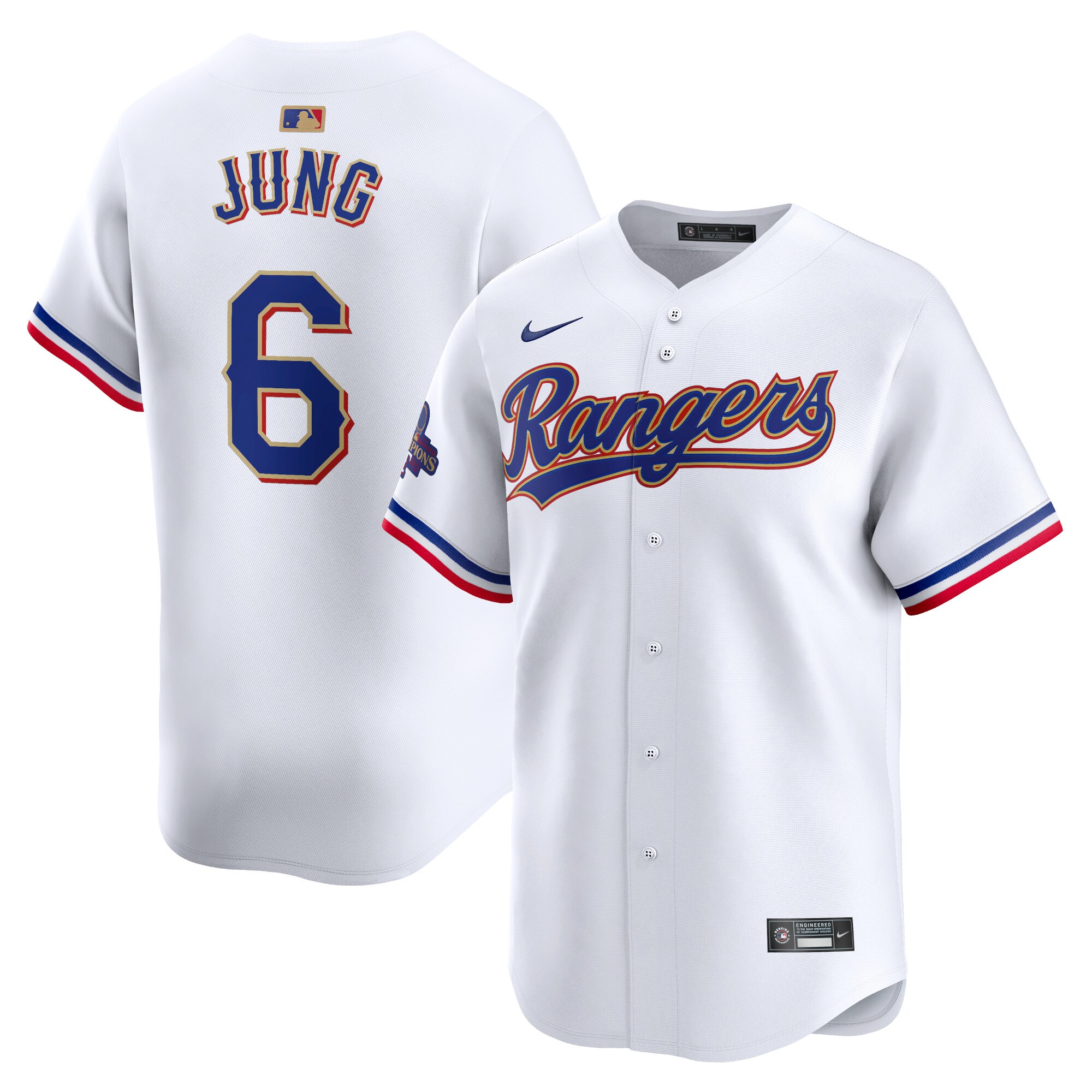 Josh Jung Texas Rangers 2024 Gold Collection Limited Player JerseyÃƒâ€šÃ‚Â ÃƒÂ¢Ã¢â€šÂ¬Ã¢â‚¬Å“ White