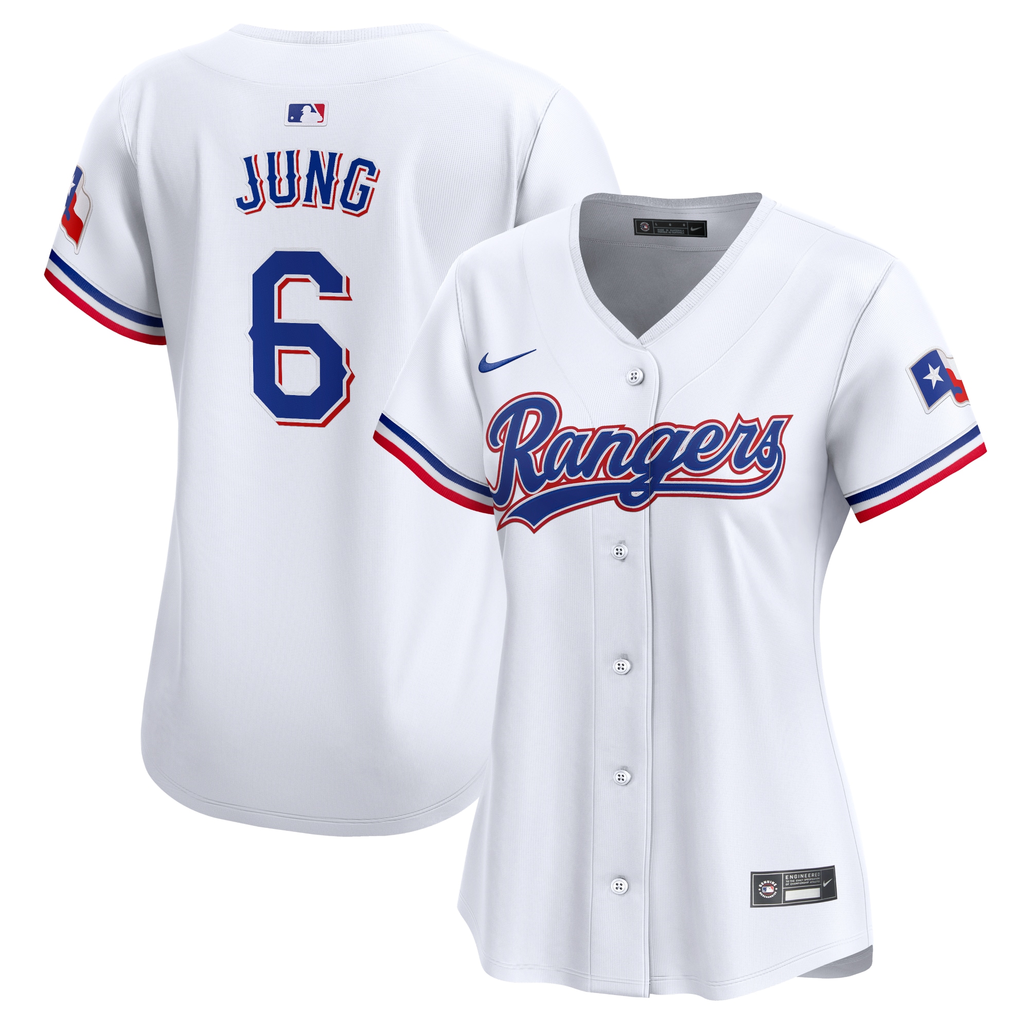 Josh Jung Texas Rangers Women's Home Limited Player Jersey - White
