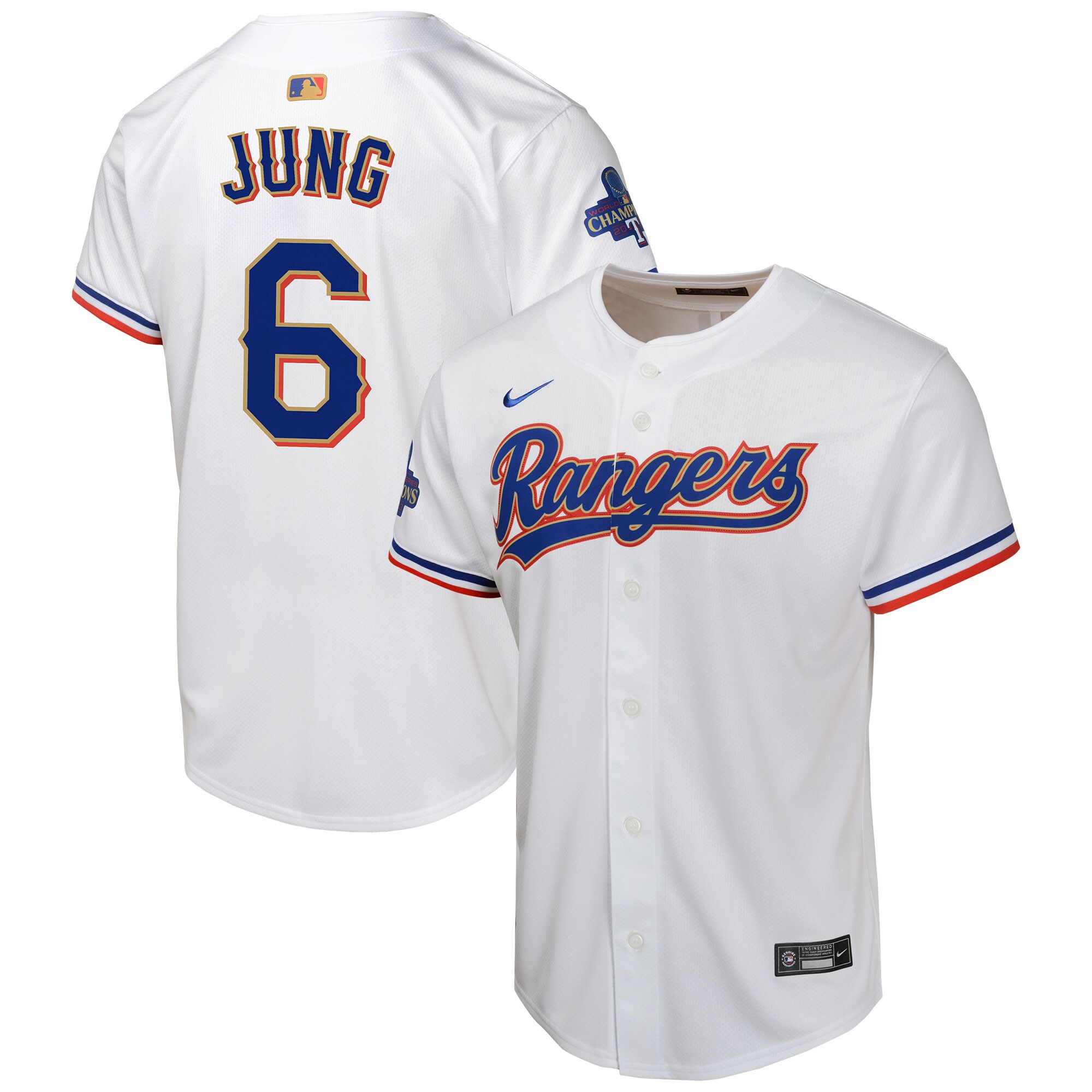 Josh Jung Texas Rangers Youth 2024 Gold Collection Limited Player JerseyÃƒâ€šÃ‚Â ÃƒÂ¢Ã¢â€šÂ¬Ã¢â‚¬Å“ White