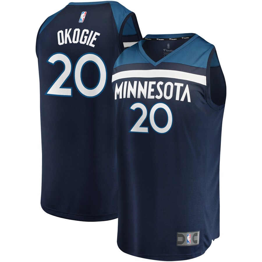 Josh Okogie Minnesota Timberwolves Fanatics Branded Fast Break Replica Jersey - Icon Edition - Blue