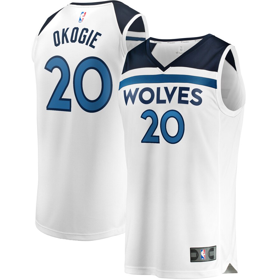 Josh Okogie Minnesota Timberwolves Fanatics Branded Youth Fast Break Replica Player Jersey - Association Edition - White