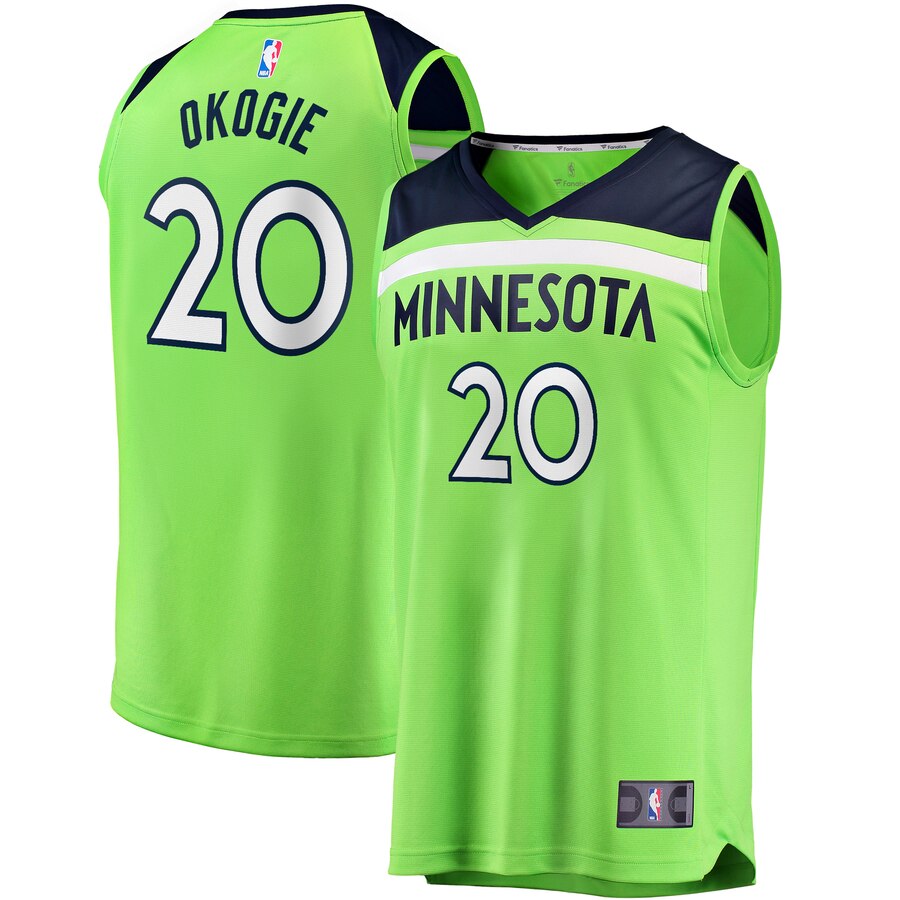 Josh Okogie Minnesota Timberwolves Fanatics Branded Youth Fast Break Replica Player Jersey - Statement Edition - Green