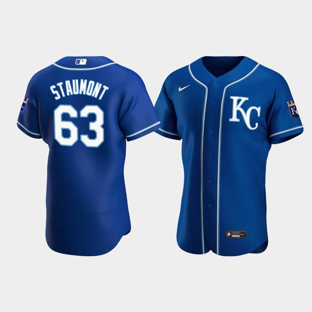 Josh Staumont 63 Kansas City Royals Royal Alternate Jersey Jersey 