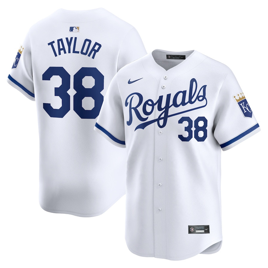 Josh Taylor 38 Kansas City Royals Home Limited Player Men Jersey - White 