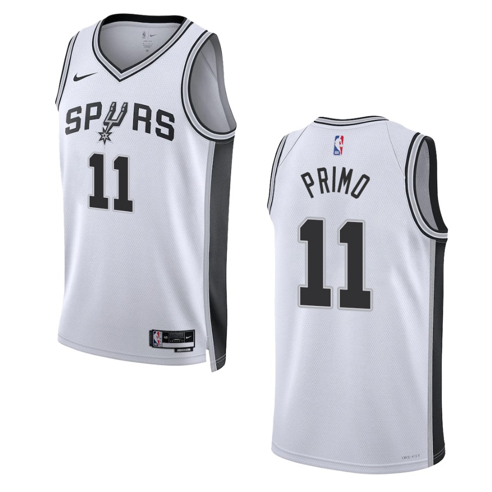 Joshua Primo Association Edition San Antonio Spurs 2022-23 White Swingman Jersey