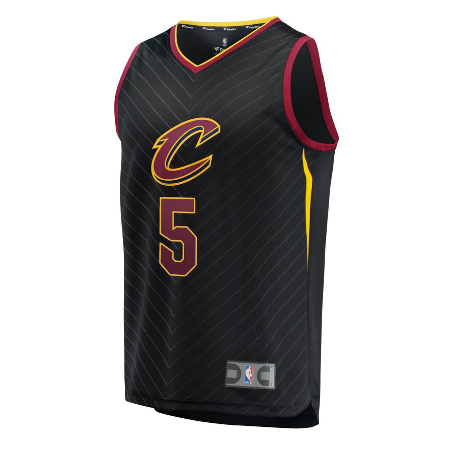 Alternative view of Jr Smith Cleveland Cavaliers Fanatics Branded Fast Break Replica Jersey Black - Statement Edition