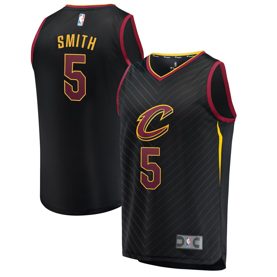 Jr Smith Cleveland Cavaliers Fanatics Branded Fast Break Replica Jersey Black - Statement Edition