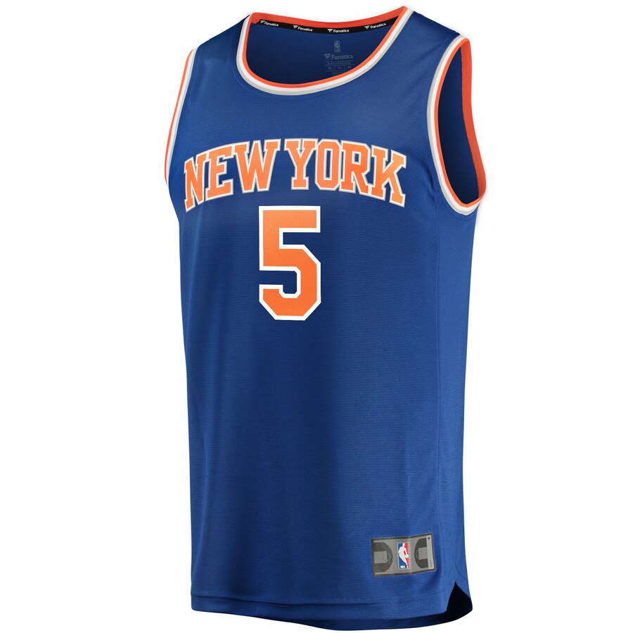 Alternative view of Jr Smith New York Knicks Fanatics Branded Youth Fast Break Replica Jersey Royal - Icon Edition