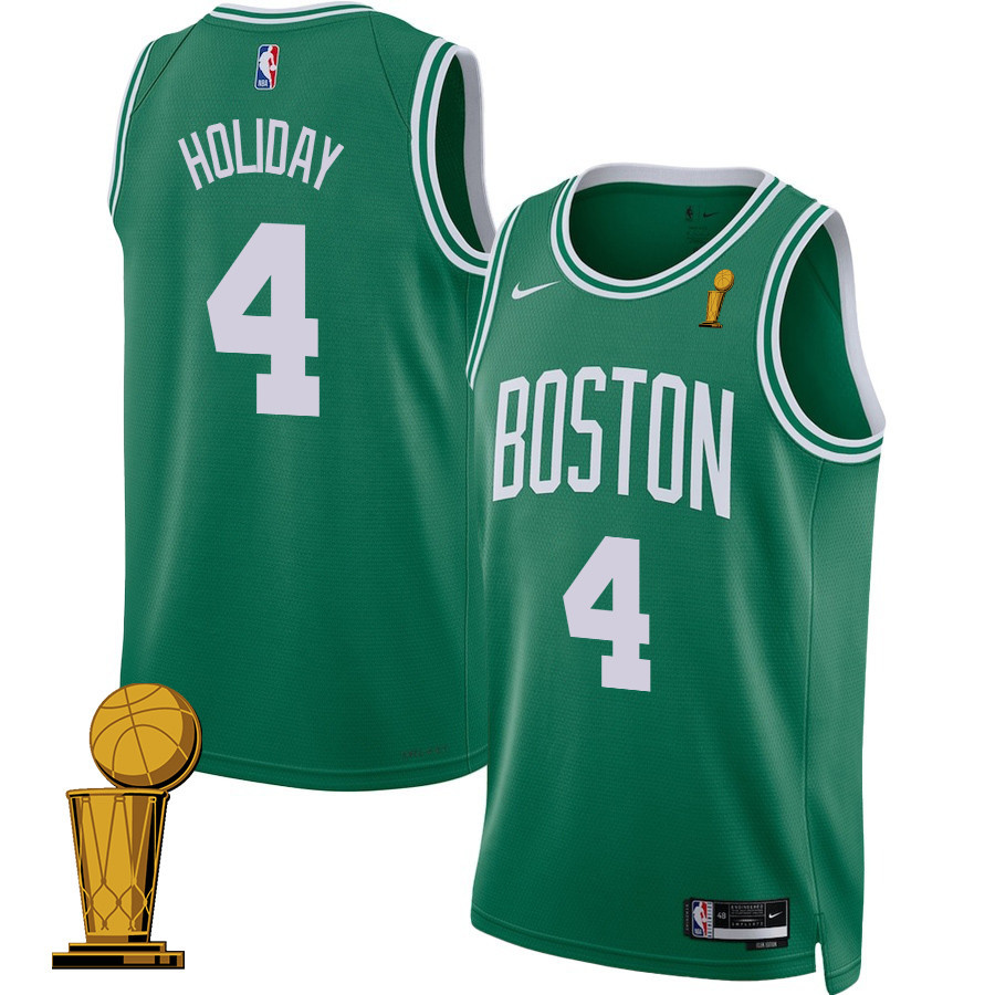 Jrue Holiday 4 Boston Celtics 2024 FINALS CHAMPIONS Jersey - Icon Edition - Kelly Green - JS767