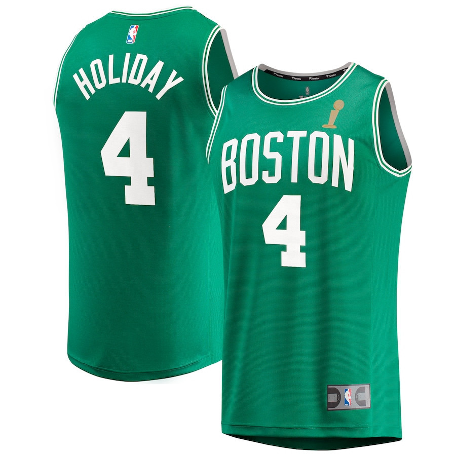 Jrue Holiday 4 Boston Celtics 2024 FINALS CHAMPIONS Jersey - Kelly Green - Icon Edition - JS515