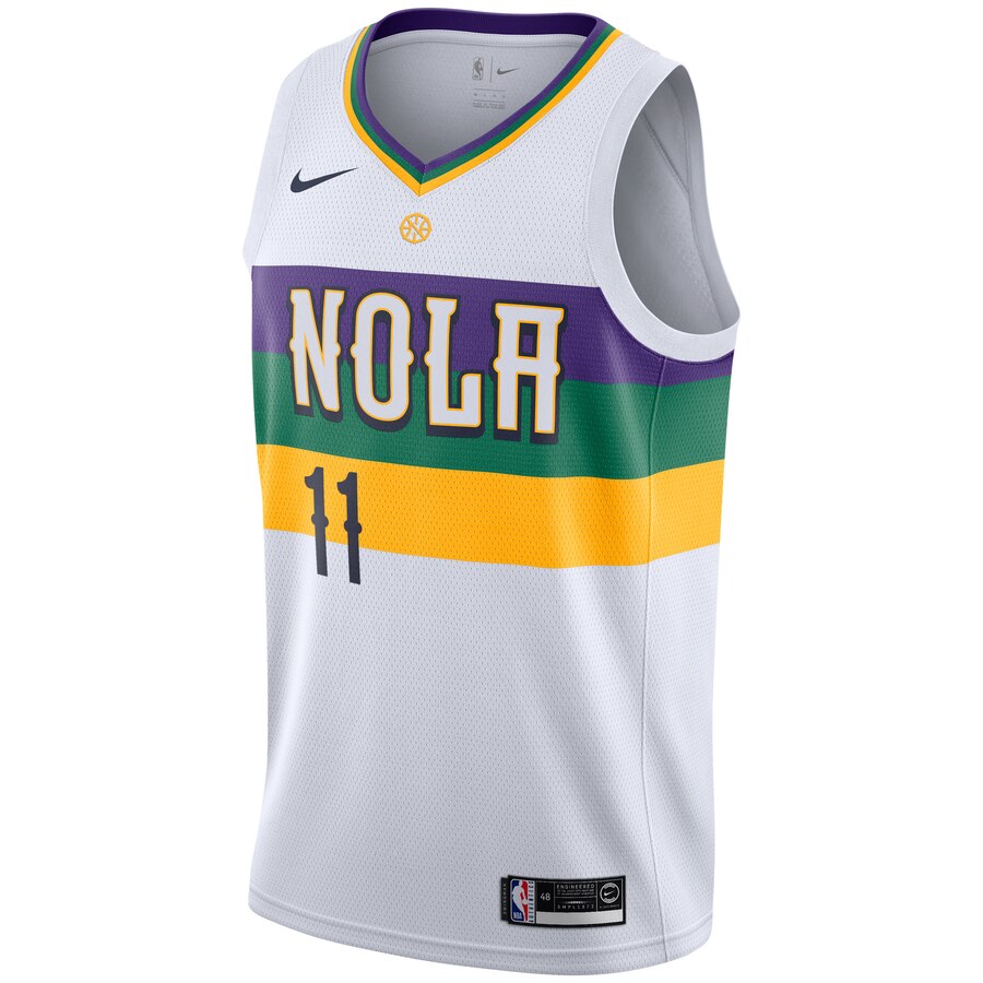 Alternative view of Jrue Holiday New Orleans Pelicans City Edition Swingman Jersey - Navy