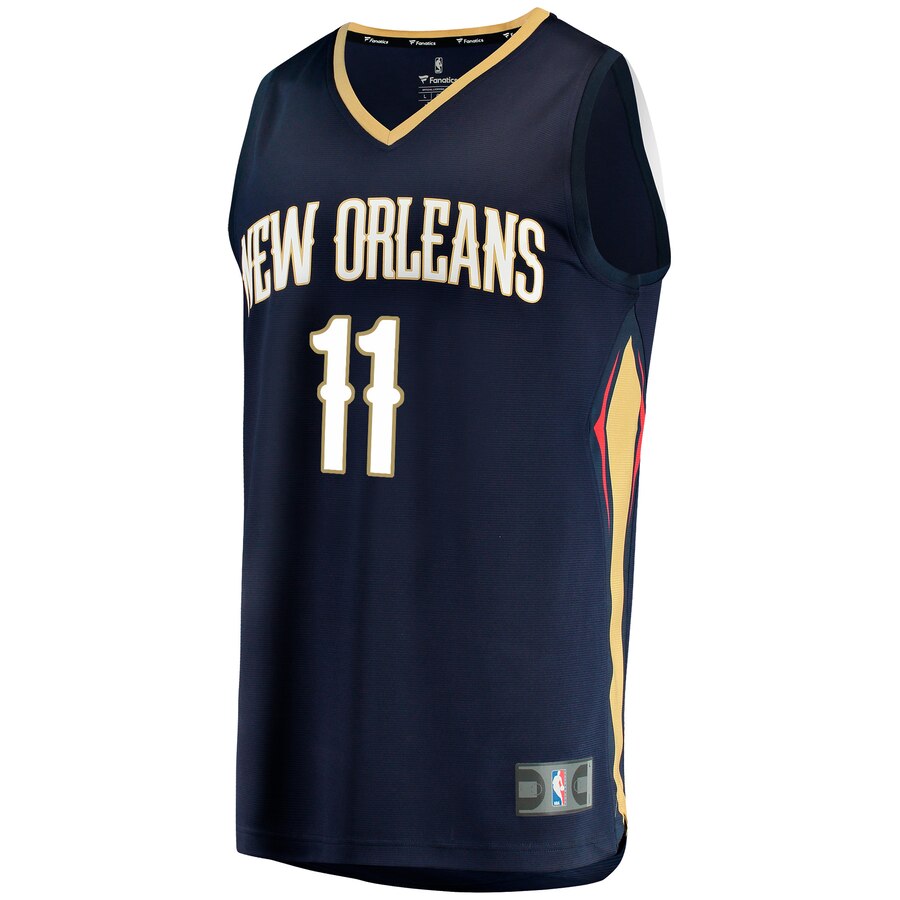 Alternative view of Jrue Holiday New Orleans Pelicans Fanatics Branded Fast Break Replica Player Jersey - Icon Edition - Navy