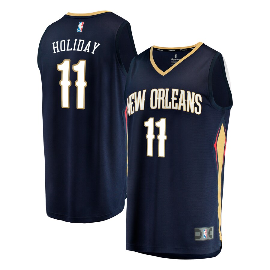 Jrue Holiday New Orleans Pelicans Fanatics Branded Fast Break Replica Player Jersey - Icon Edition - Navy