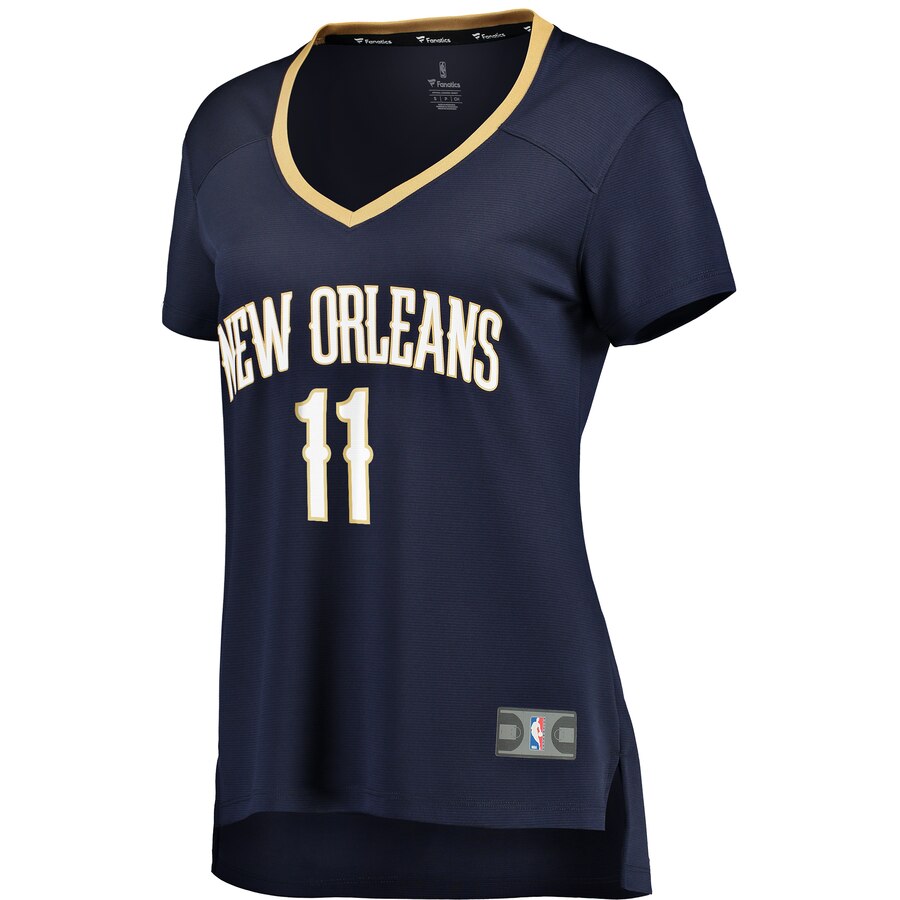 Alternative view of Jrue Holiday New Orleans Pelicans Fanatics Branded Women's Fast Break Player Replica Jersey - Icon Edition - Navy
