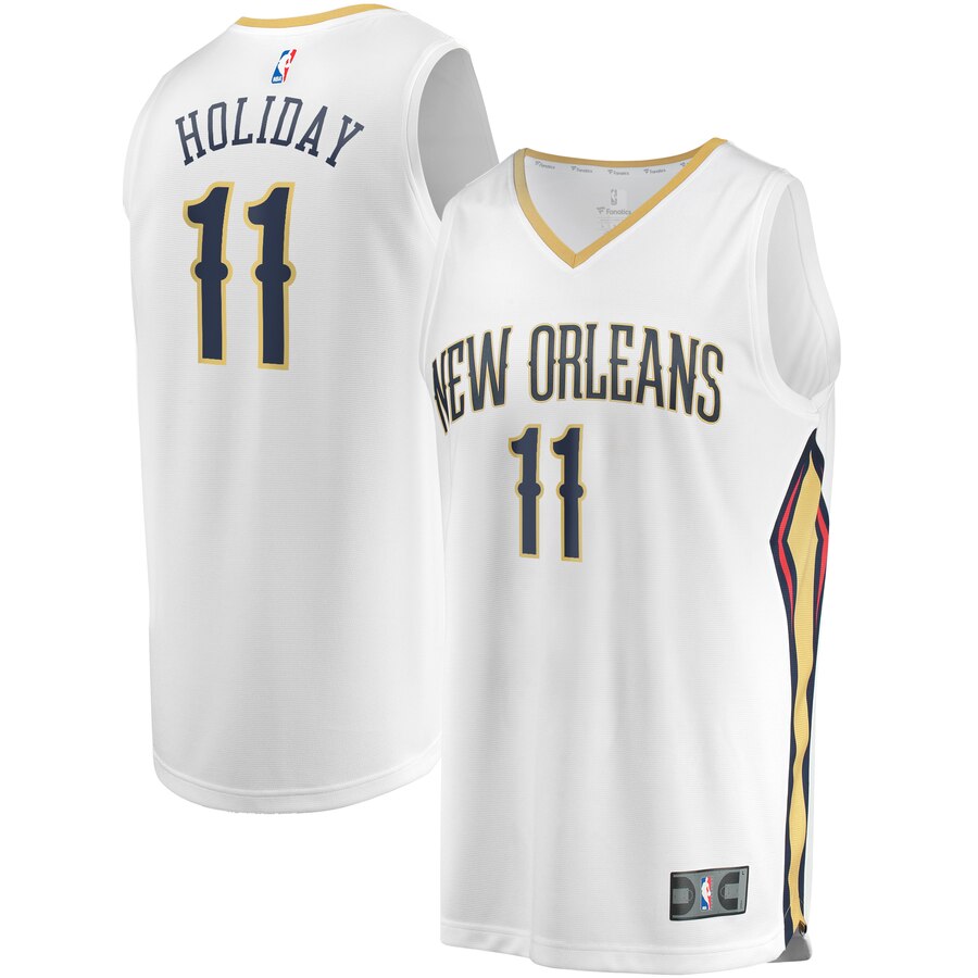 Jrue Holiday New Orleans Pelicans Fanatics Branded Youth Fast Break Replica Player Jersey - Association Edition - White