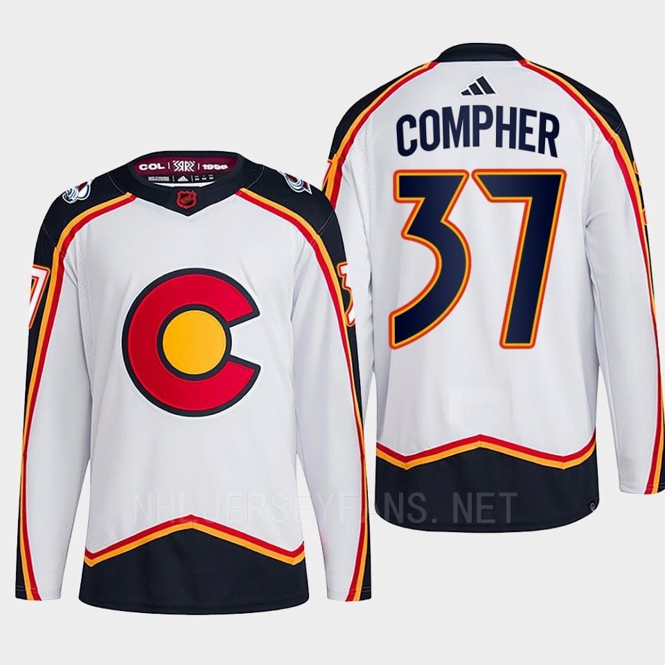 J.T. Compher 37 Reverse Retro 2.0 2022 Colorado Avalanche White Jersey Primegreen - JS761 