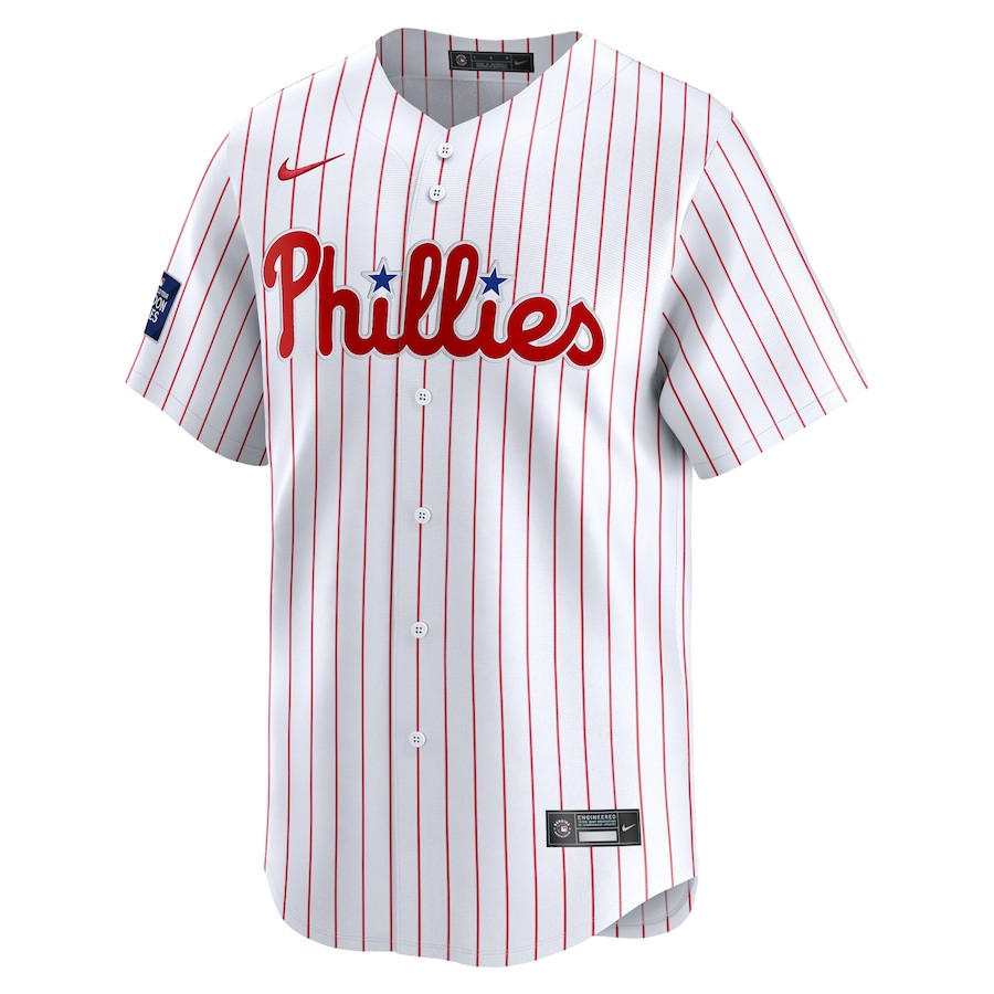 Alternative view of J.T. Realmuto 10 Philadelphia Phillies 2024 MLB World Tour London Series Home Limited Player Men Jersey - White 