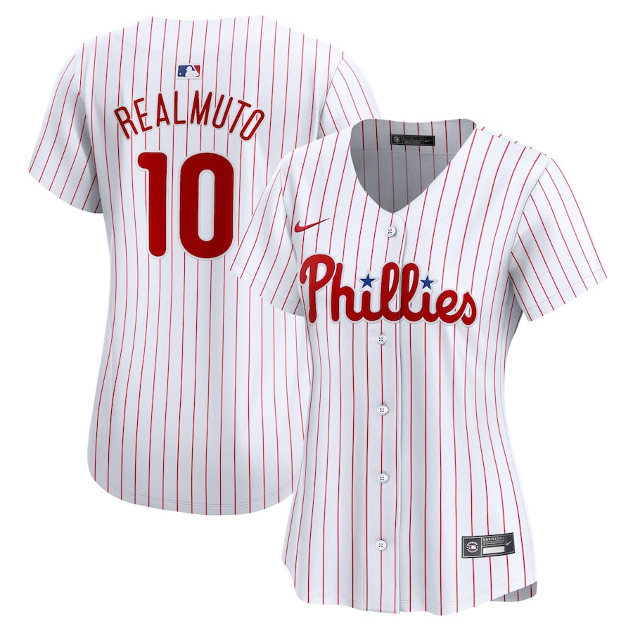 J.T. Realmuto 10 Philadelphia Phillies Home Limited Player Women Jersey - White 