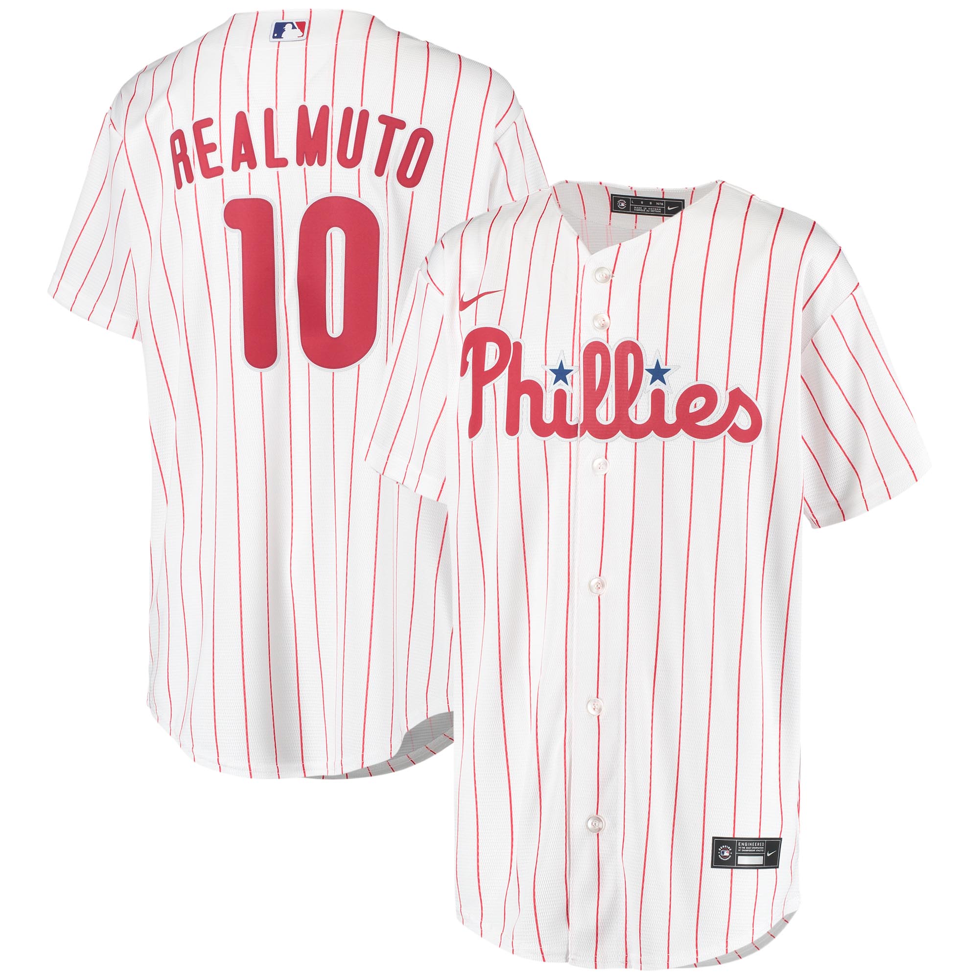 J.t. Realmuto Philadelphia Phillies Youth Alternate Replica Player Jersey - White