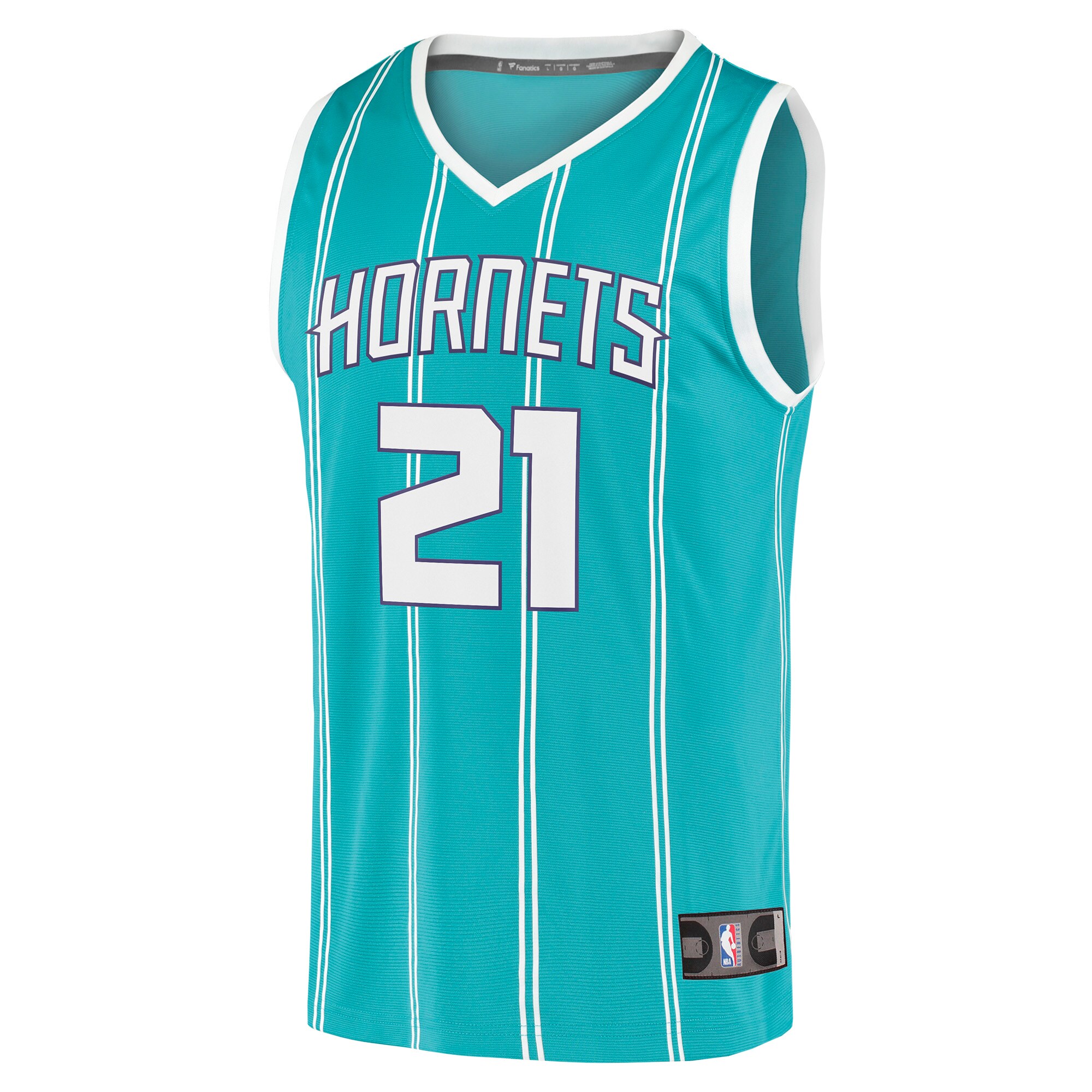 Alternative view of Jt Thor Charlotte Hornets Fanatics Fast Break Replica Jersey - Icon Edition - Teal