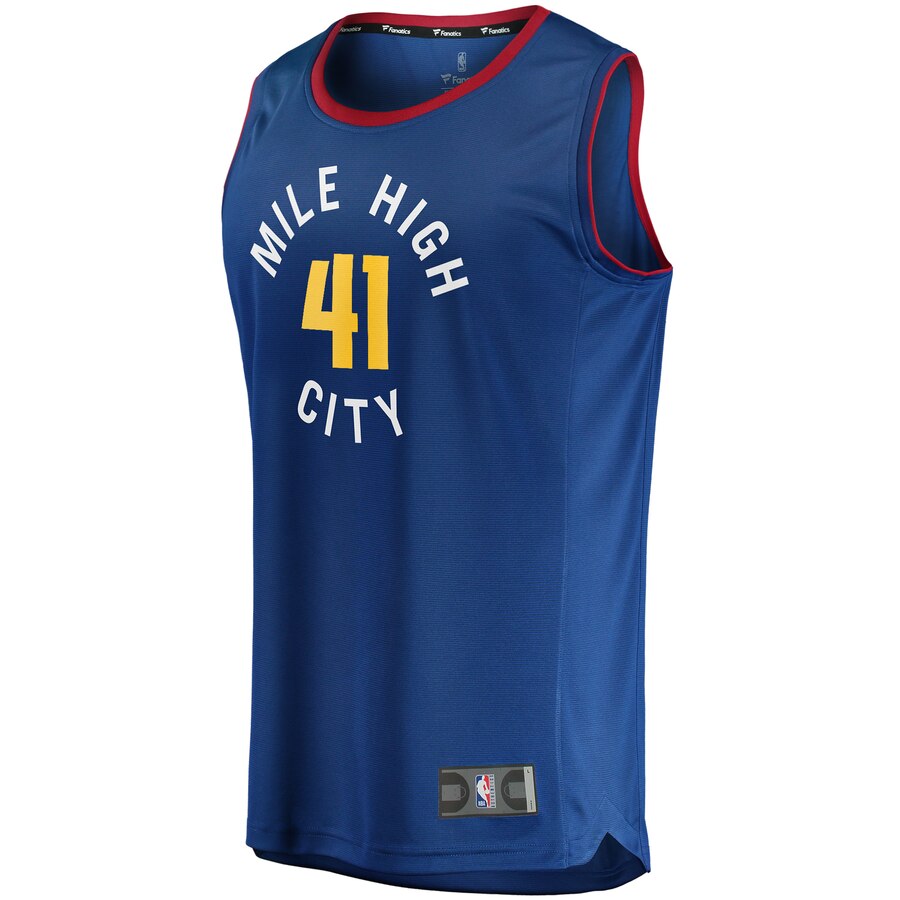 Alternative view of Juan Hernangomez Denver Nuggets Fanatics Branded Fast Break Player Jersey - Statement Edition - Blue