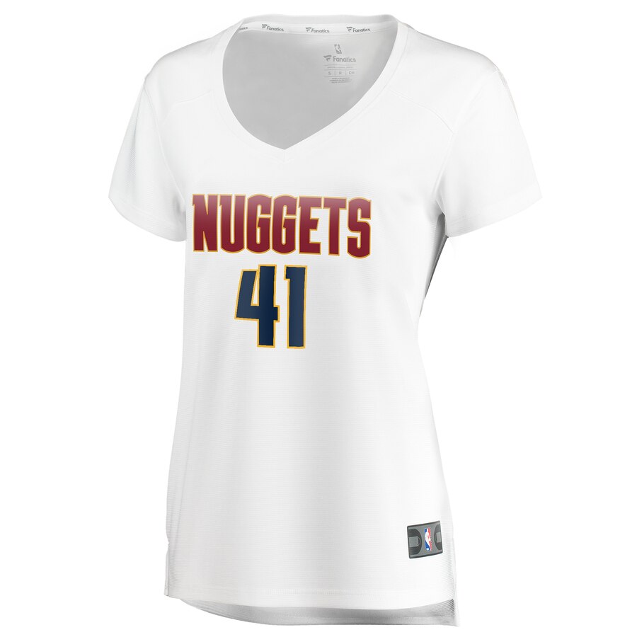 Alternative view of Juan Hernangomez Denver Nuggets Fanatics Branded Women's Fast Break Player Jersey - Association Edition - White