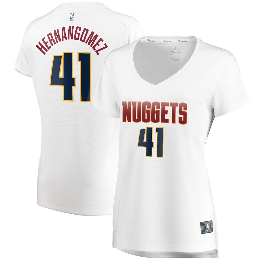 Juan Hernangomez Denver Nuggets Fanatics Branded Women's Fast Break Player Jersey - Association Edition - White