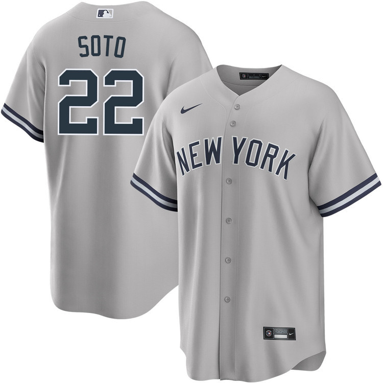 Juan Soto 22 New York Yankees Road Men Jersey – Gray 
