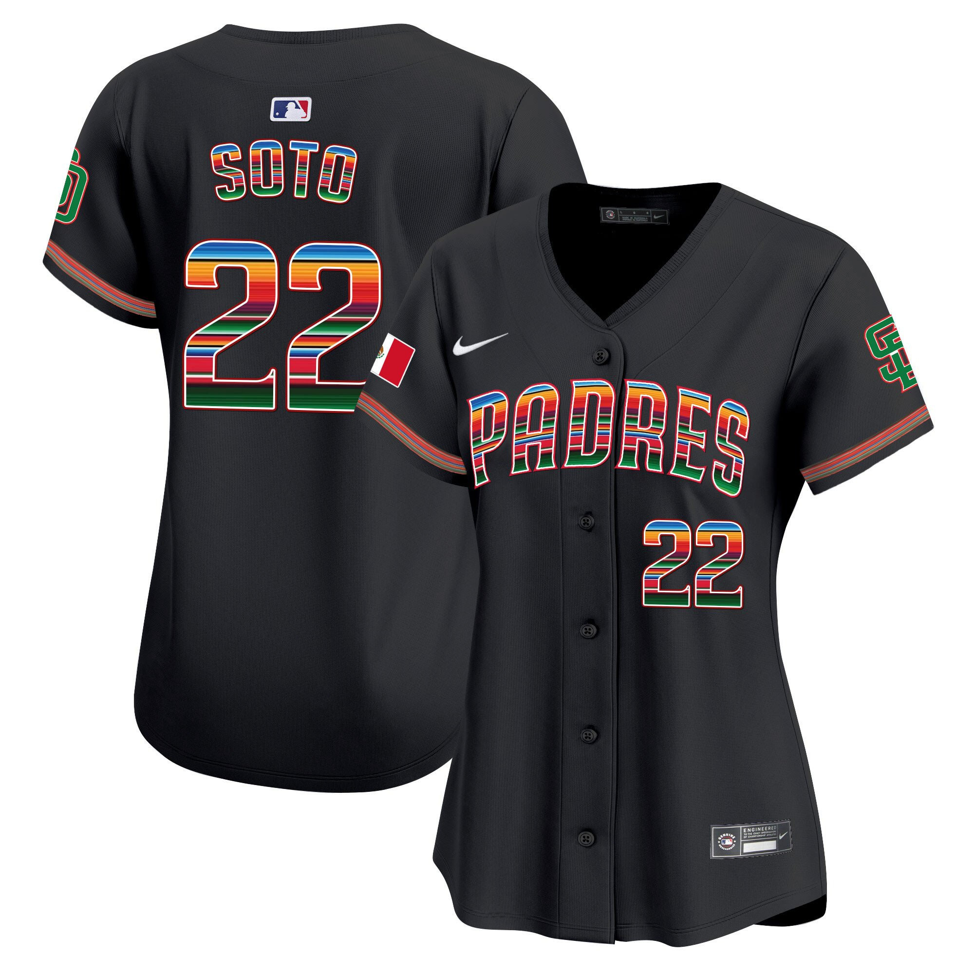 Juan Soto 22 San Diego Padres Mexico Women Jersey - Black 