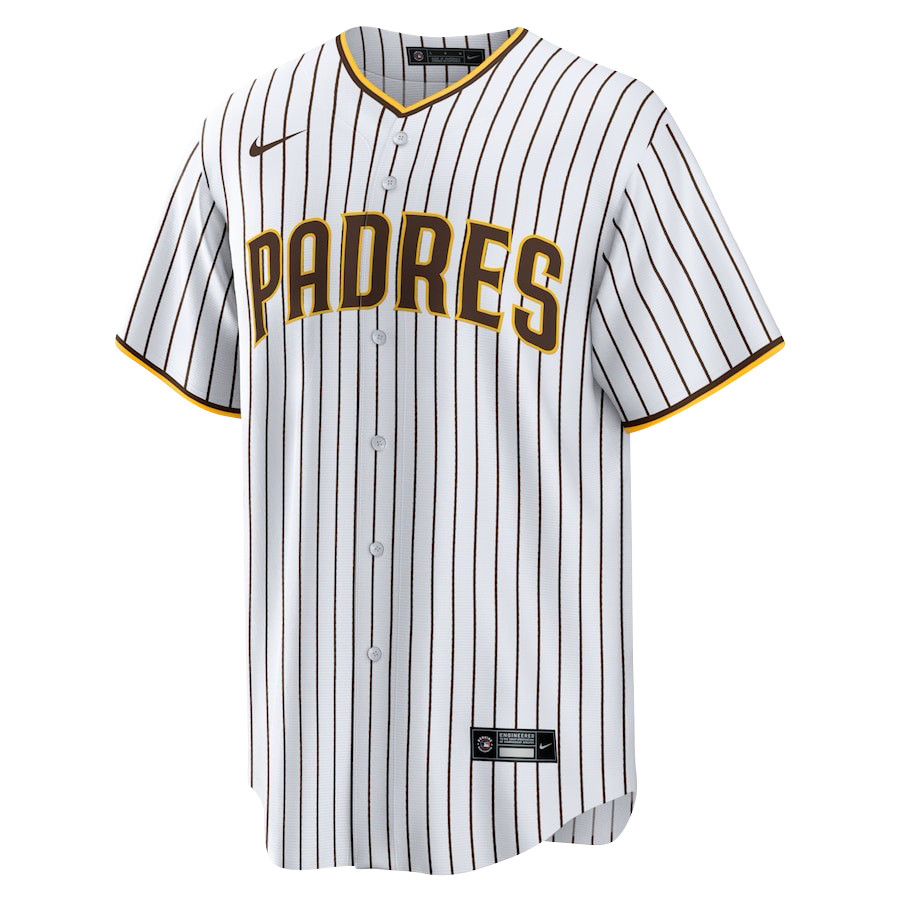 Alternative view of Juan Soto 22 San Diego Padres Signed Posture 2023 Home Player Men Jersey - White 