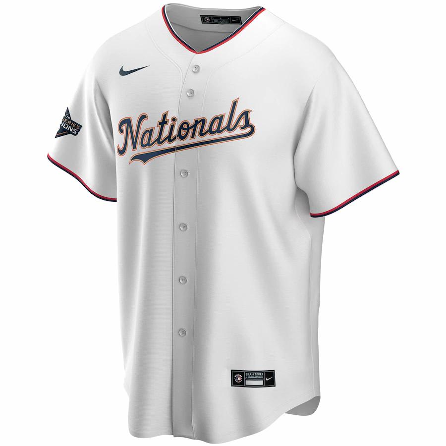 Alternative view of Juan Soto Washington Nationals 2020 Gold Program Replica Player Jersey - White/gold